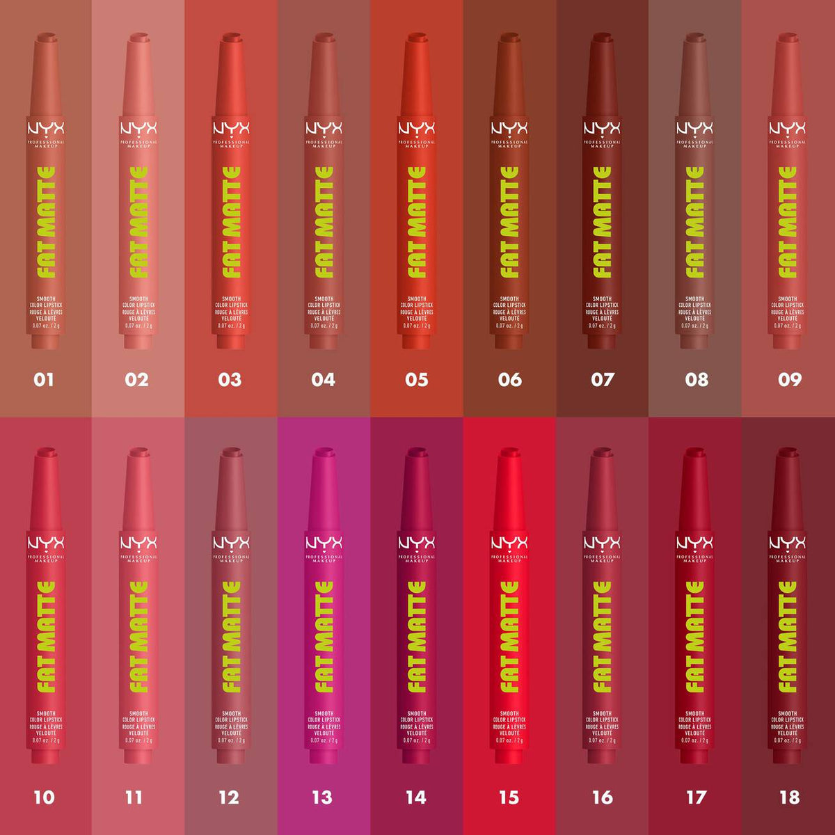 NYX - FAT MATTE ROUGE À LÈVRES MAT CONFORT- 01 Cozy Whipped