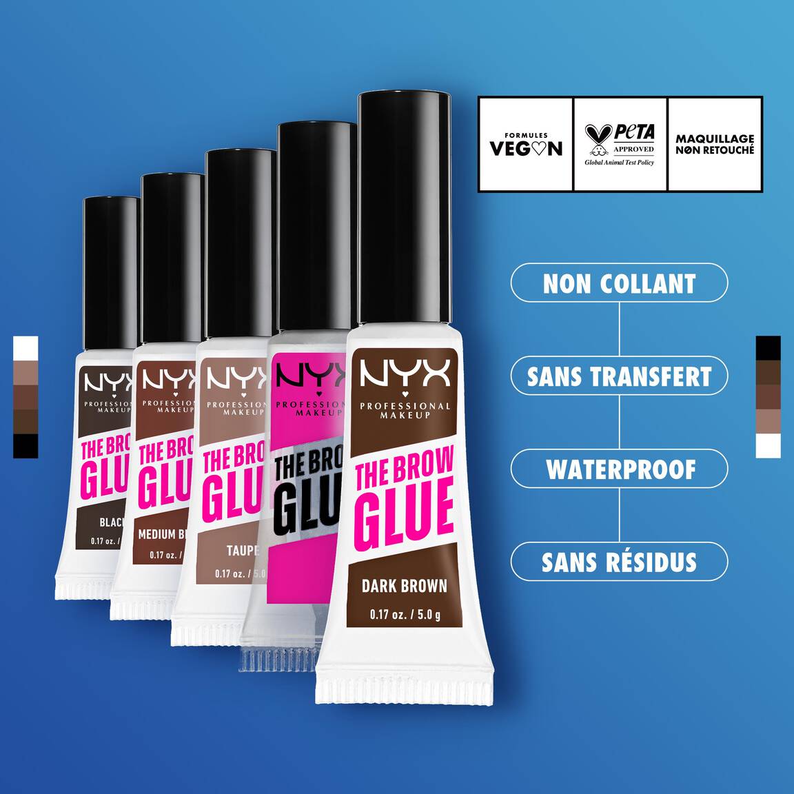 NYX - GEL À SOURCILS FIXATEUR THE BROW GLUE - réf Black
