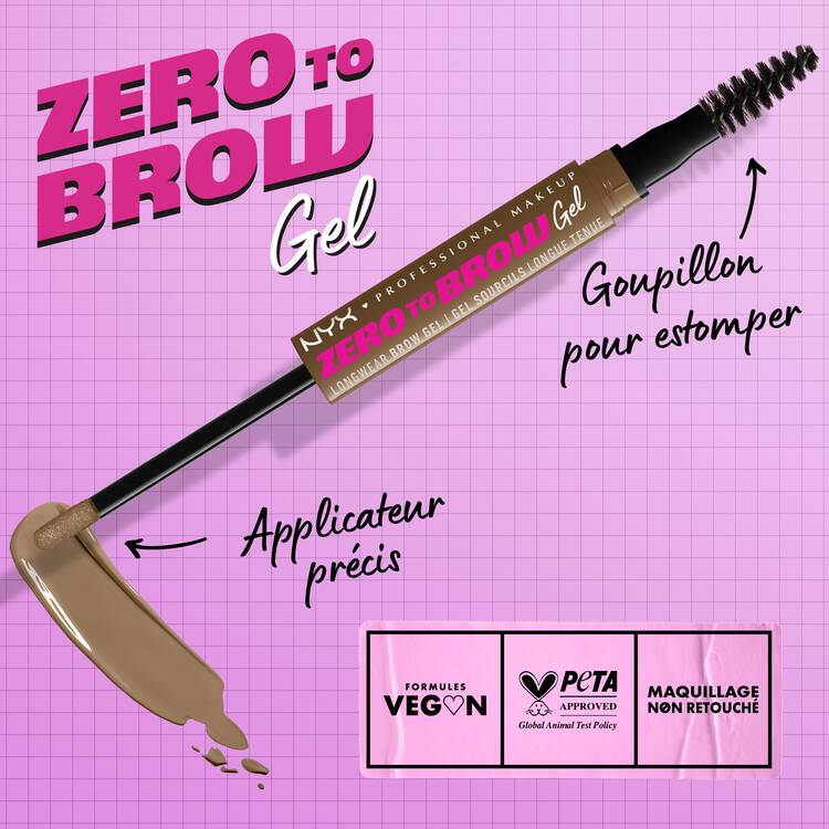 NYX - GEL SOURCILS ZERO TO BROW - Ref 07 Espresso