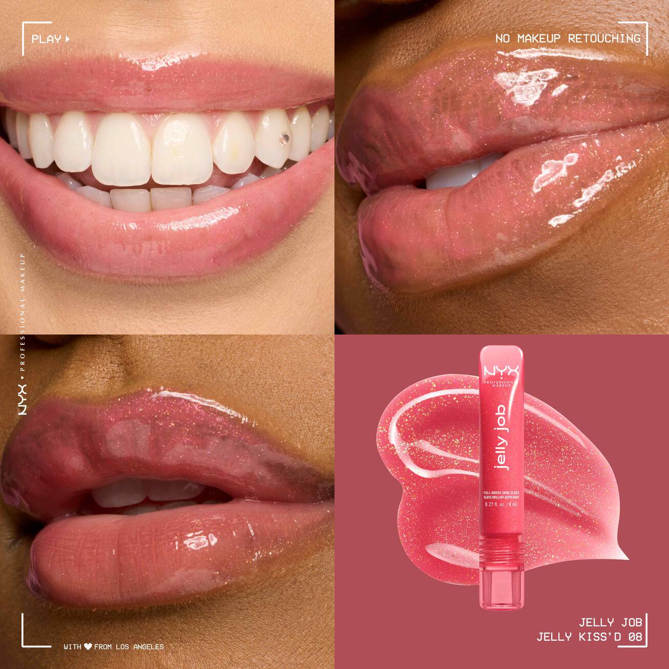 NYX - Gloss Jelly Job - réf 08 Jelly Kiss'd