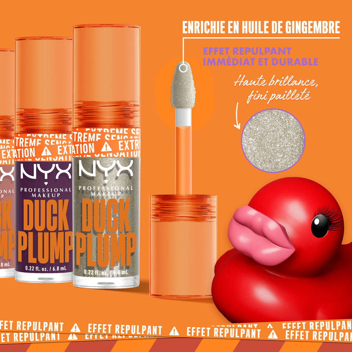 NYX - Gloss Repulpant Duck Plump Glitter - réf 22 Flippin Slime