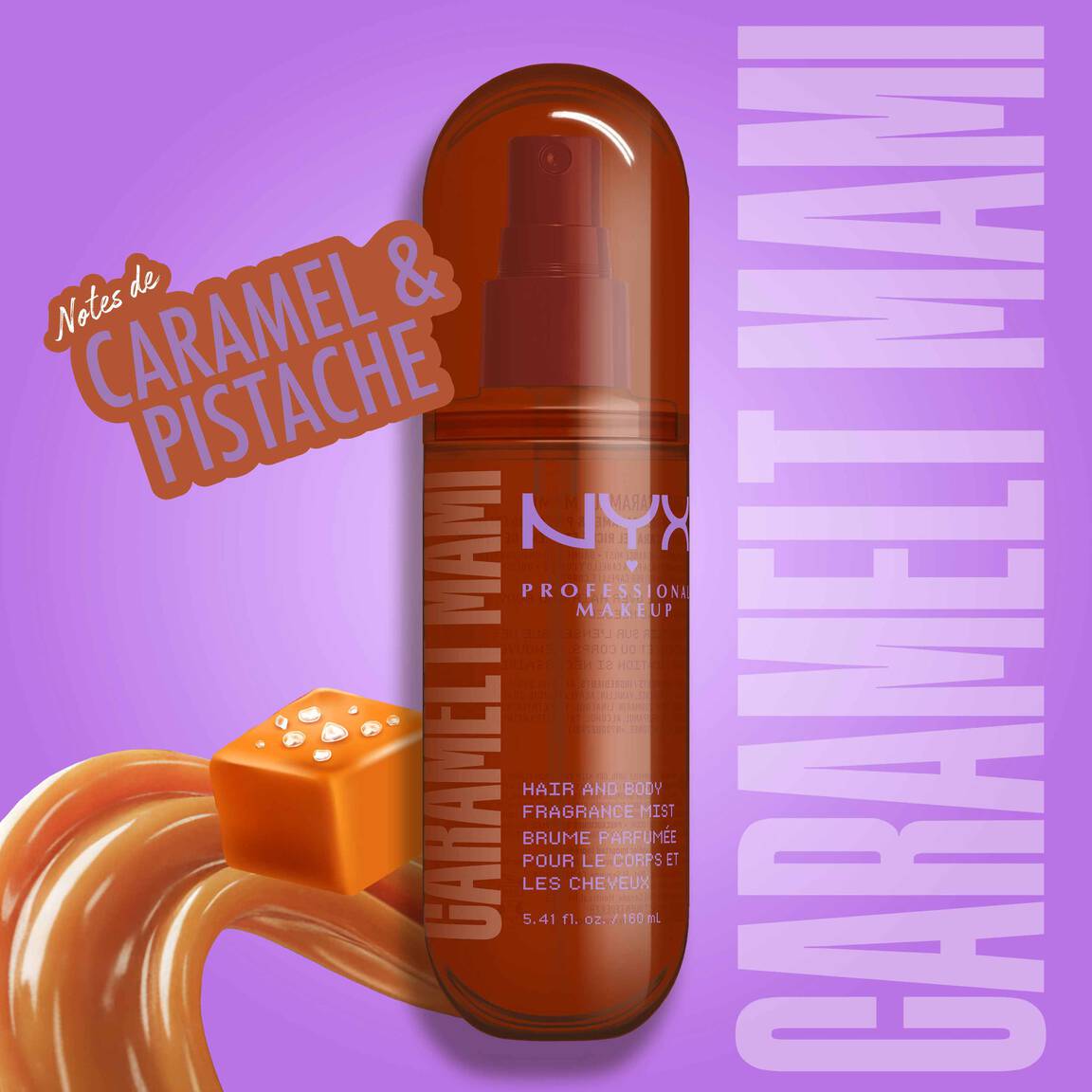 NYX - Hair And Body Fragrance Mist - réf Caramelt Mami 80ml