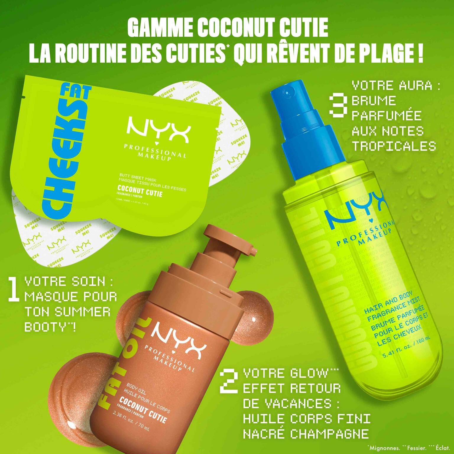 NYX - Hair And Body Fragrance Mist - réf Coconut Cutie 80ml