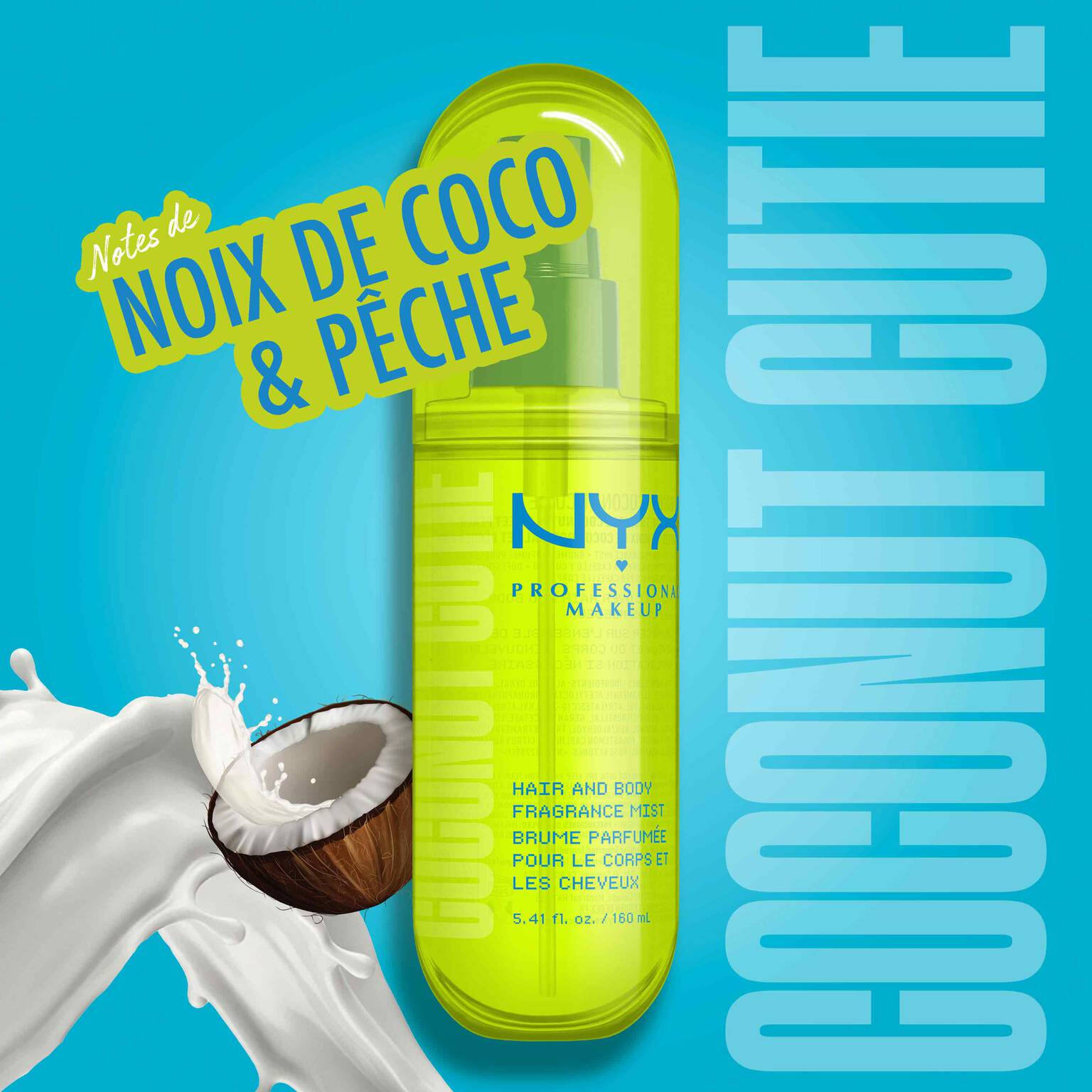 NYX - Hair And Body Fragrance Mist - réf Coconut Cutie 80ml