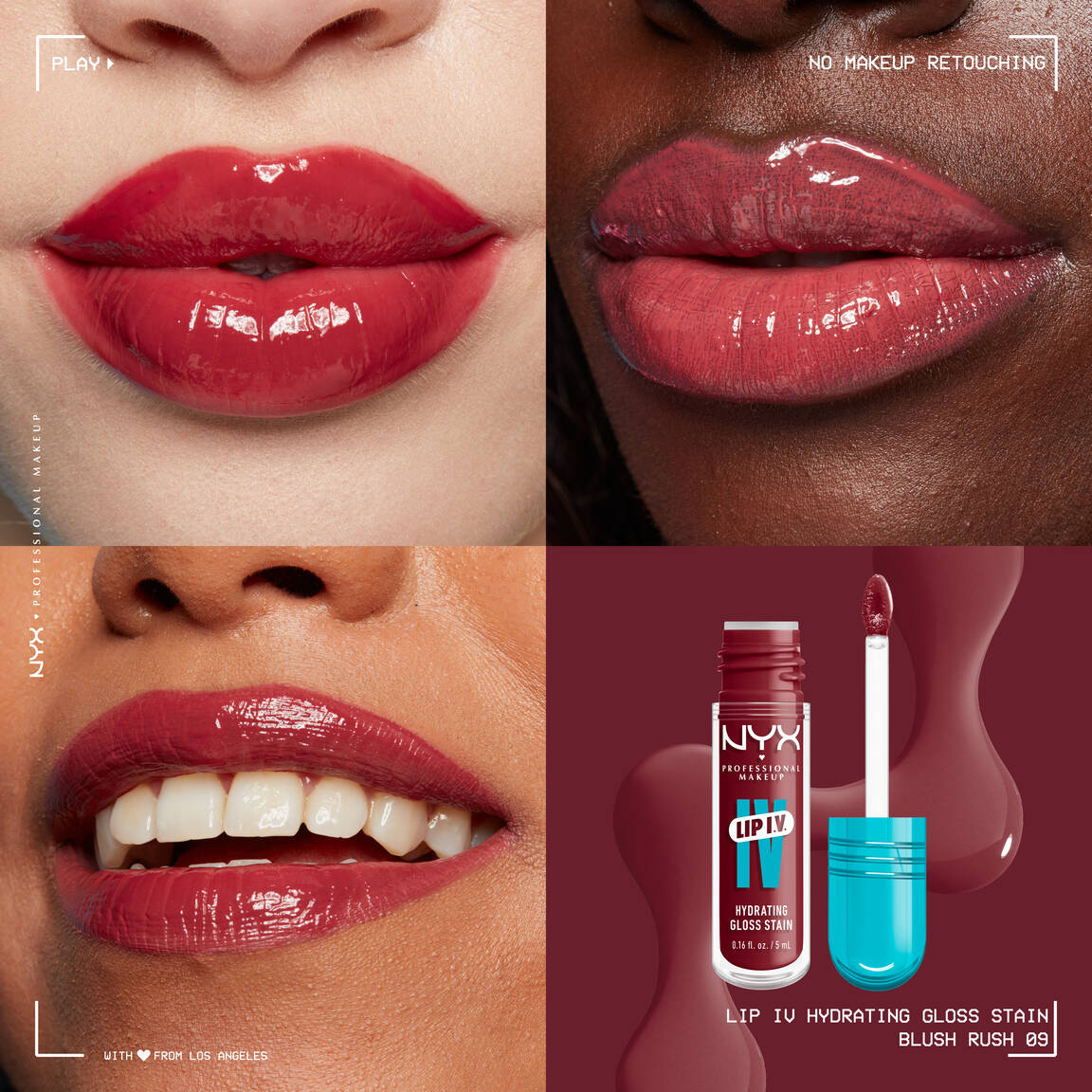 NYX - LIP IV Hydrating Gloss Serum - 09 Blush Rush