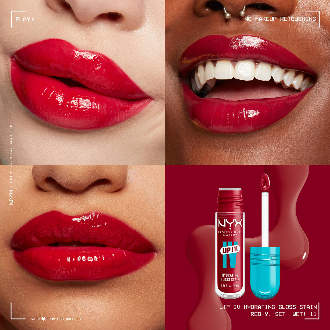 NYX - LIP IV Hydrating Gloss Serum - 11 Red Y Set Wet