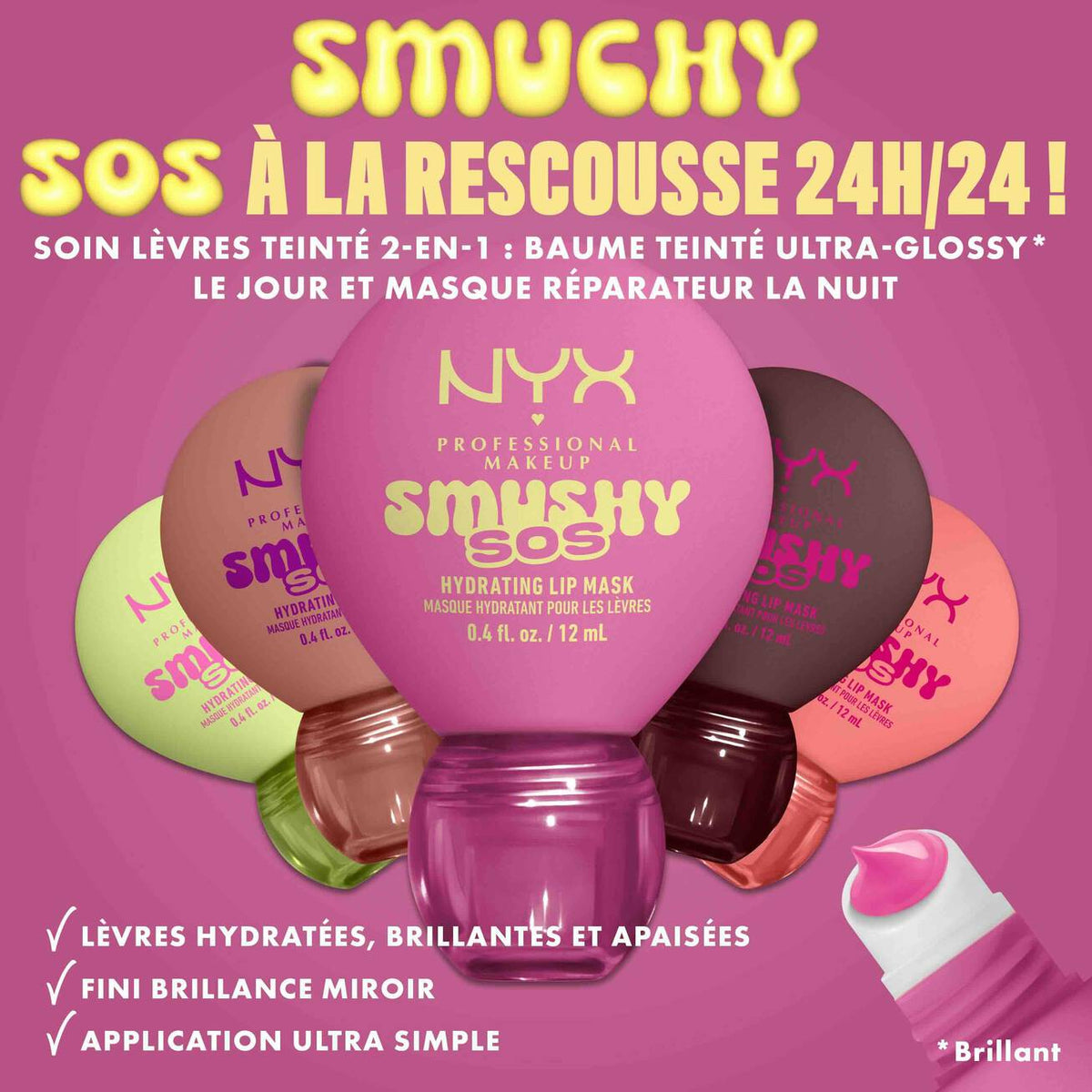 NYX - SMUSHY SOS SOIN LÈVRES TEINTÉ 2-EN-1- 01 Green Sereni-tea