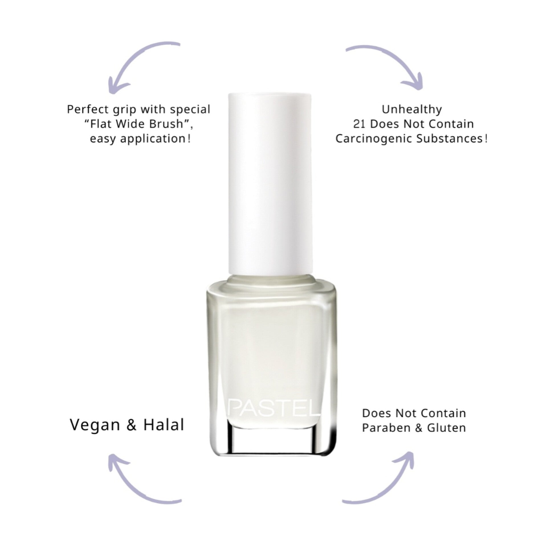 PASTEL - Nail Polish - réf 04 Snow White