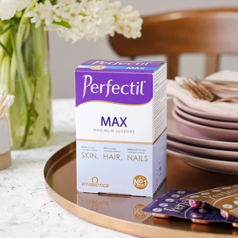 PERFECTIL - Maximum Support Vitabiotics Perfectil Max pour la Peau, les Cheveux et les Ongles - 56 comprimés / 28 capsules