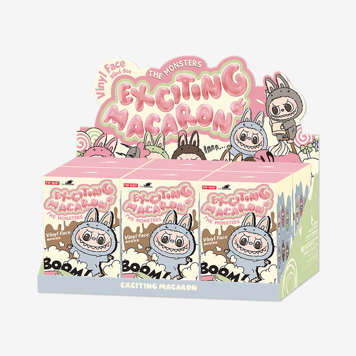 POP MART - Labubu Exciting Macaron Vinyl Face ( 1 Blind Box )