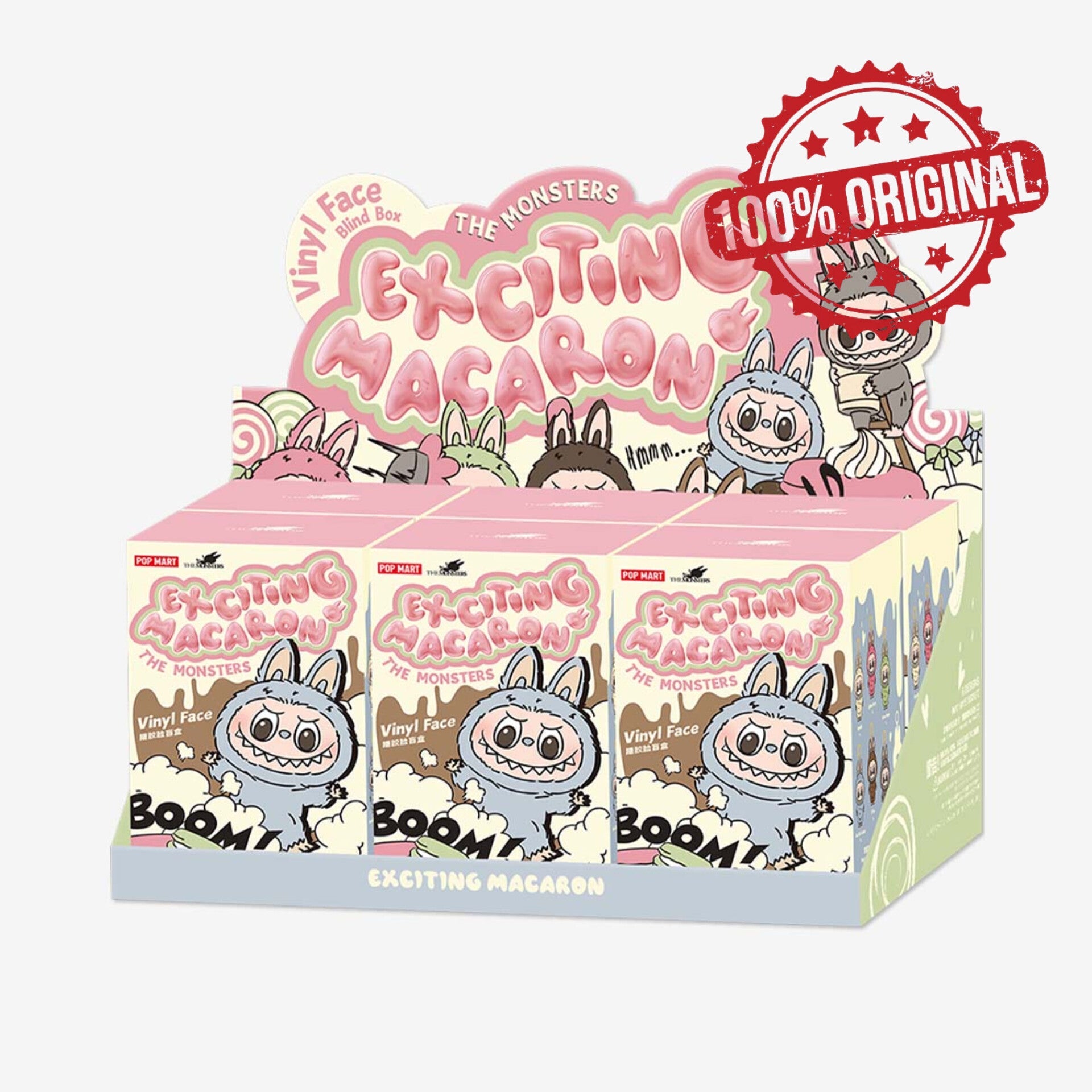 POP MART - Labubu Exciting Macaron Vinyl Face ( 6 Blind Box )