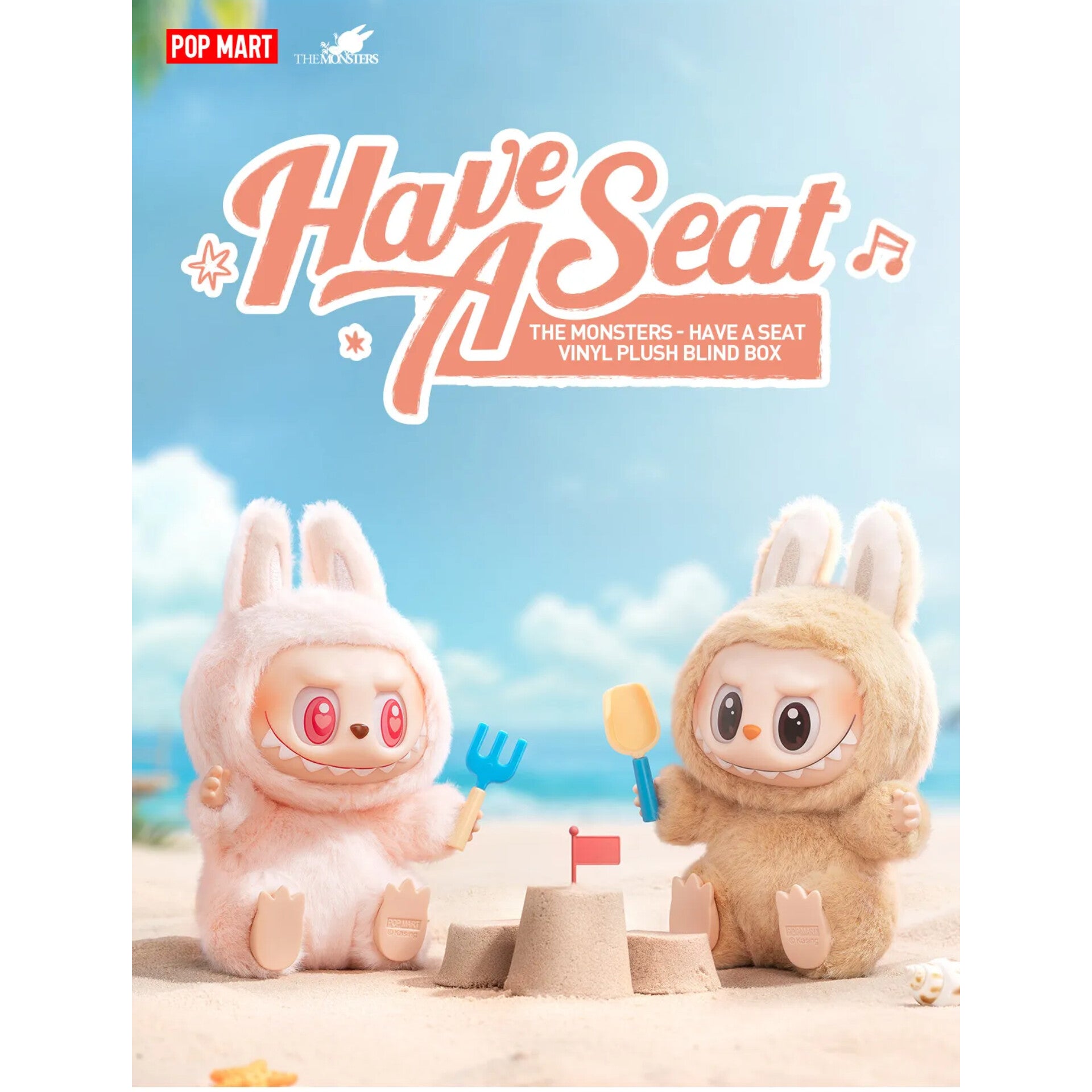 POP MART - Labubu Have a Seat Vinyl Plush ( 6 Blind Box )