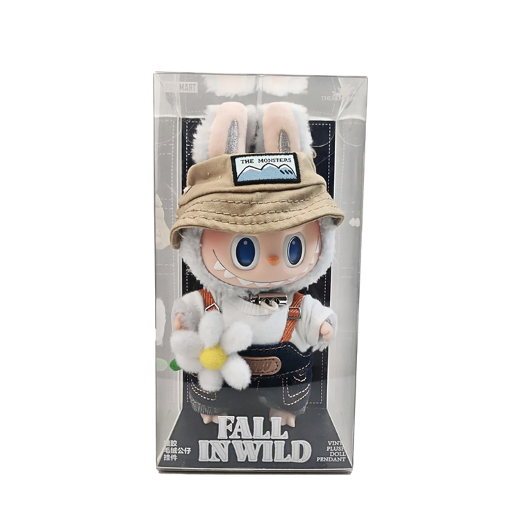 POP MART - Labubu THE MONSTERS FALL IN WILD SERIES Vinyl Plush Doll Pendant 'White' ( 1 Box )