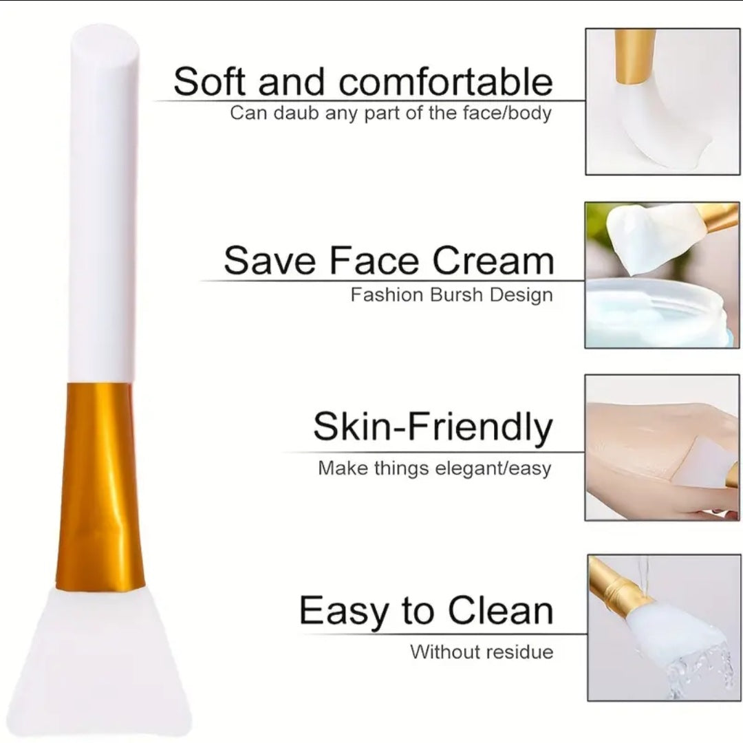 POPPIN - Pinceau en silicone pour masque visage - réf White