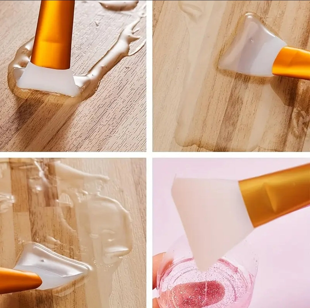 POPPIN - Pinceau en silicone pour masque visage - réf White