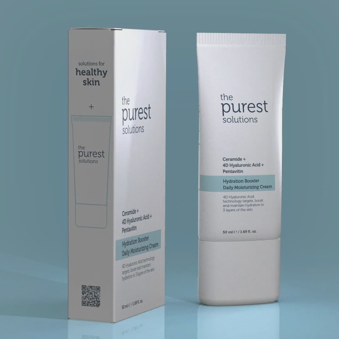 Charger la vidéo : THE PUREST SOLUTIONS - Hydration Booster Daily Moisturizing Cream - Ceramide + 4D Hyaluronic Acid + Pentavitin - 50ml