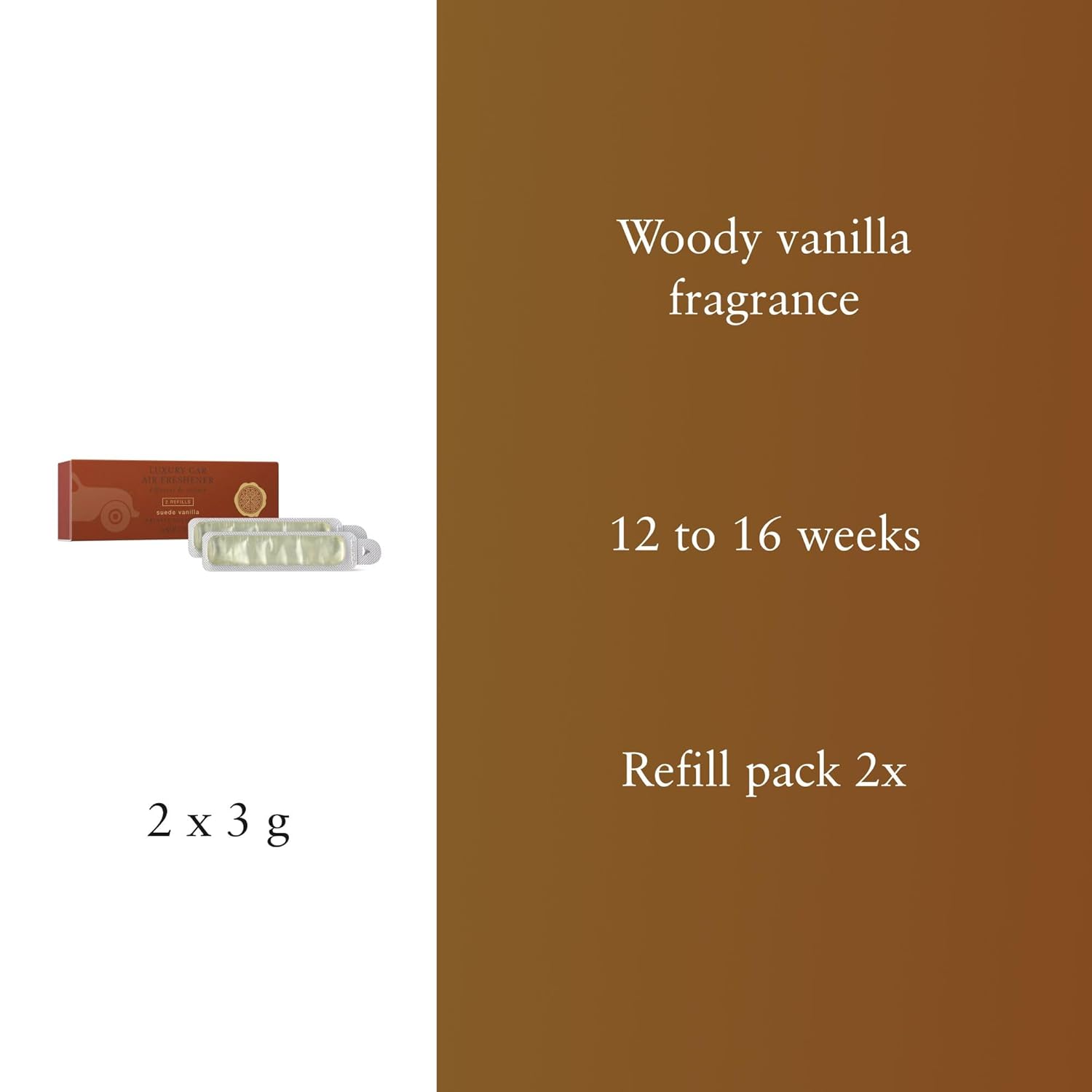 RITUALS - 2x Recharges Luxury Car Air Freshener - réf Suede Vanilla