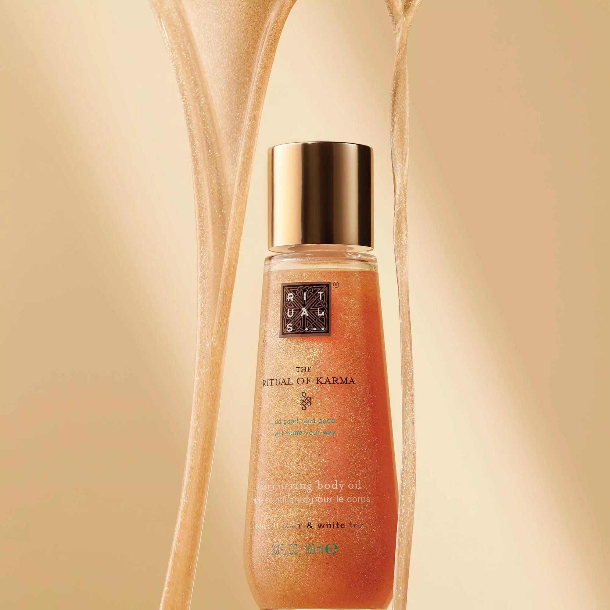 RITUALS - Ritual of Karma Shimmering Body Oil - réf Lotus Flower & White Tea