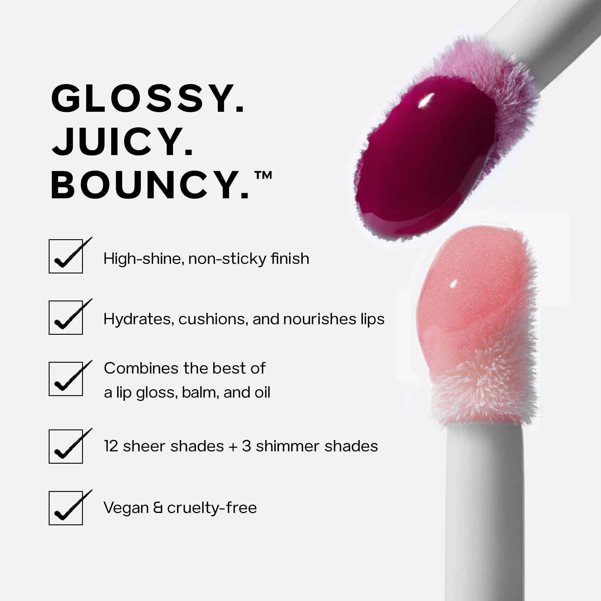 SAIE - Glossybounce Hydrating Lip Oil - réf Kiss