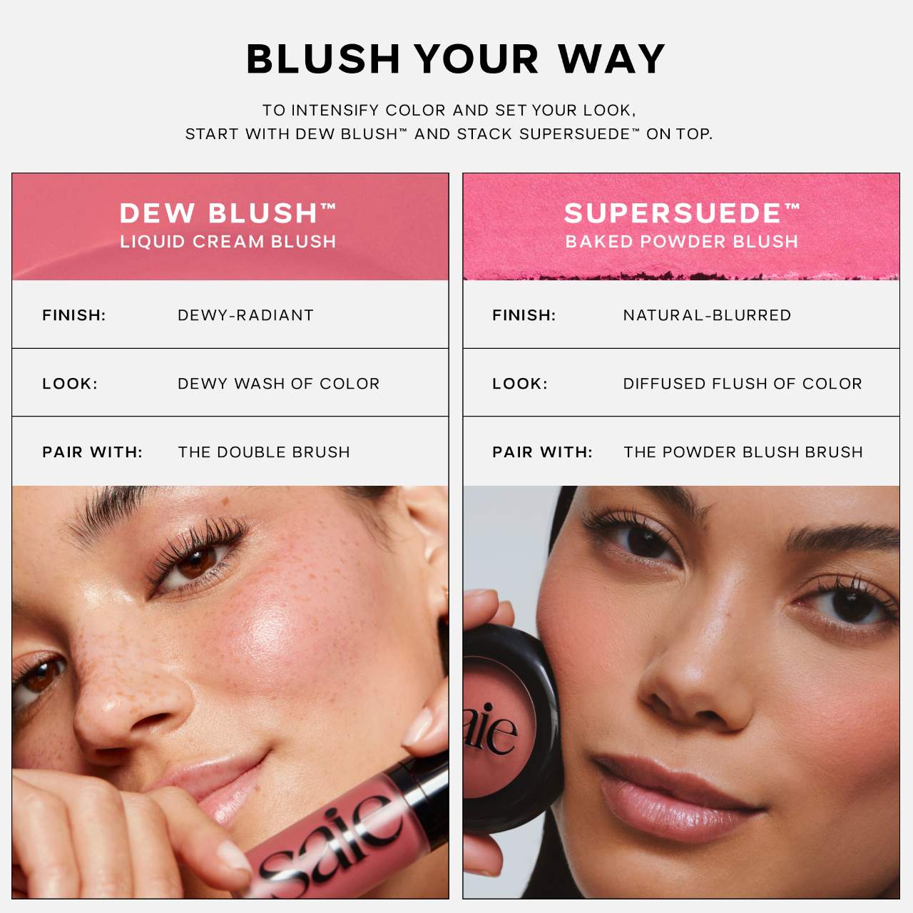 SAIE - Supersuede Radiant Blush Powder - réf Bella