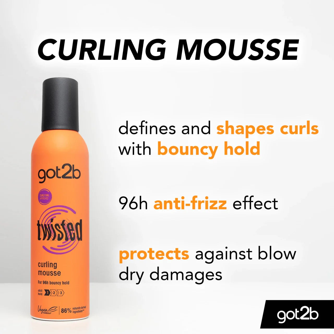 Schwarzkopf - GOT2B TWISTED CURLING MOUSSE- 250ml