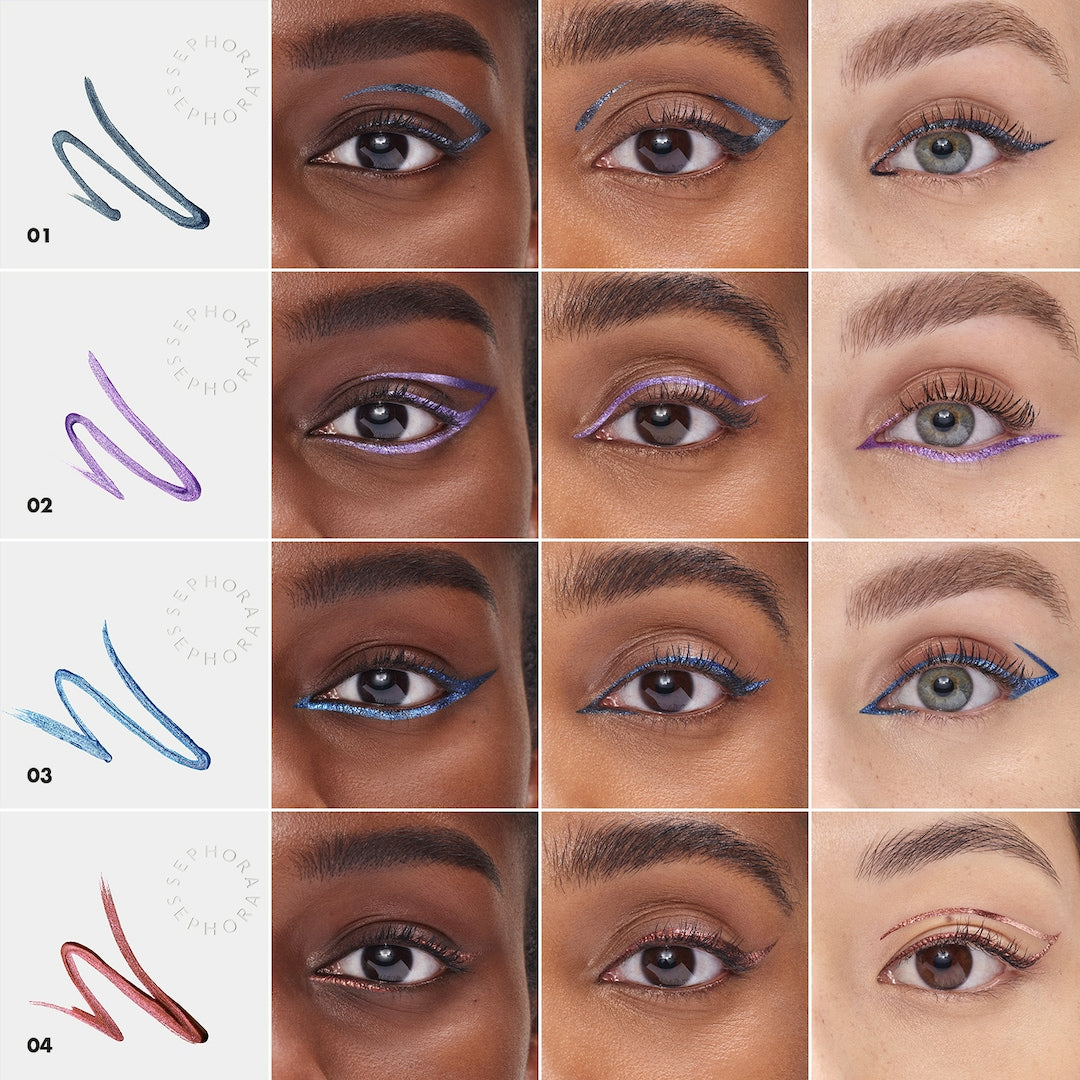 SEPHORA - 12H Eyeliner Metal Finish Special Effects - réf 01 Midnight Carbon