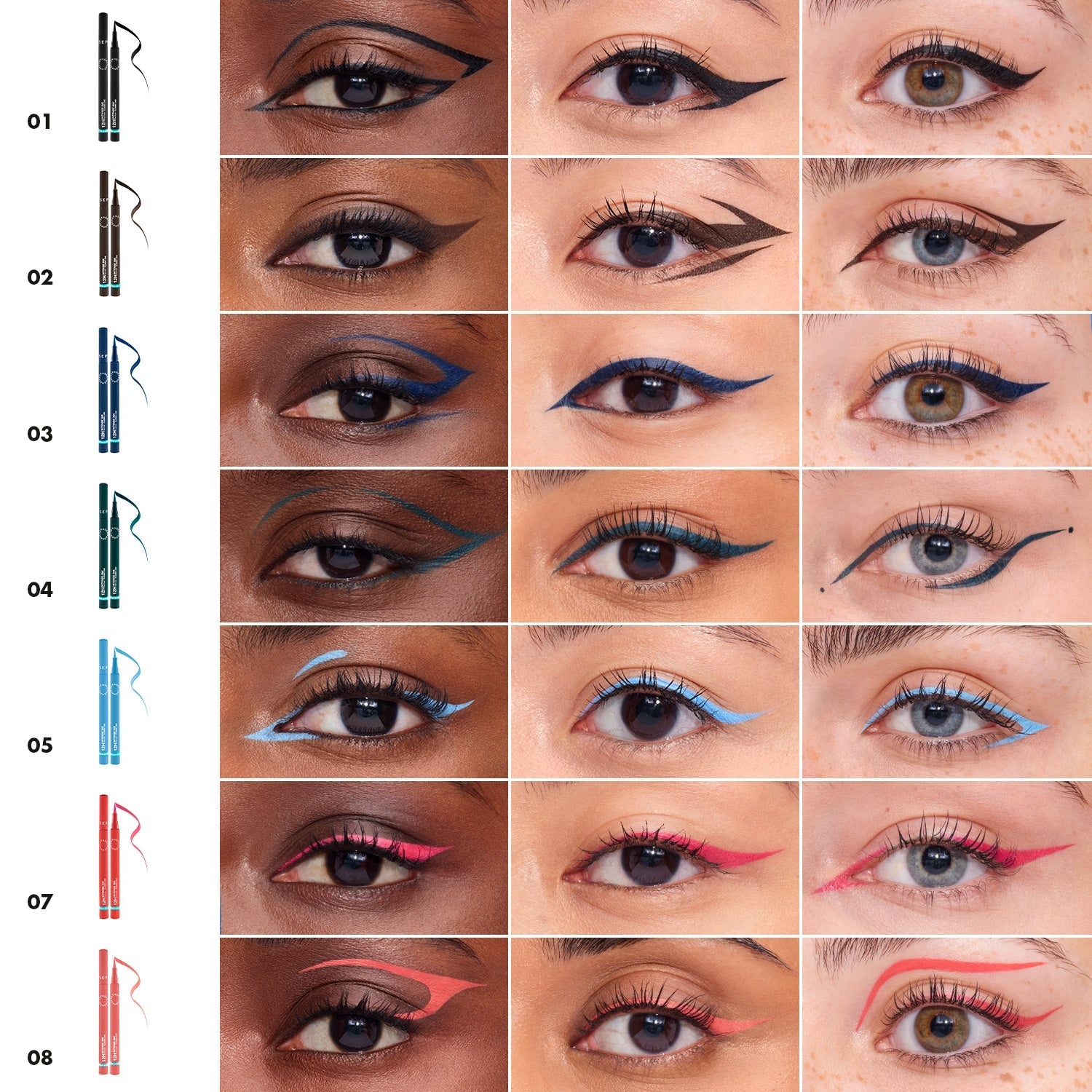 SEPHORA - 12H Intense Ink Felt Liner Classic Line-01 Deep black