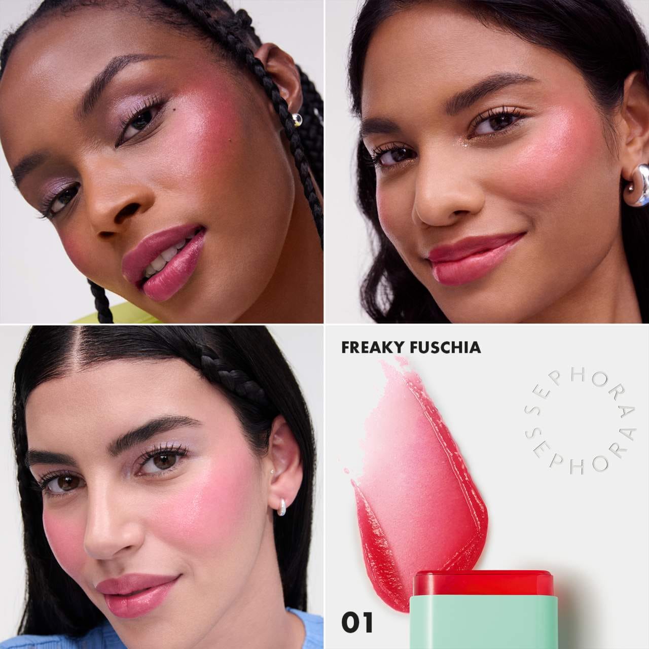 SEPHORA - Color Twister Huile En Stick Blush - 01 Freaky Fuchsia