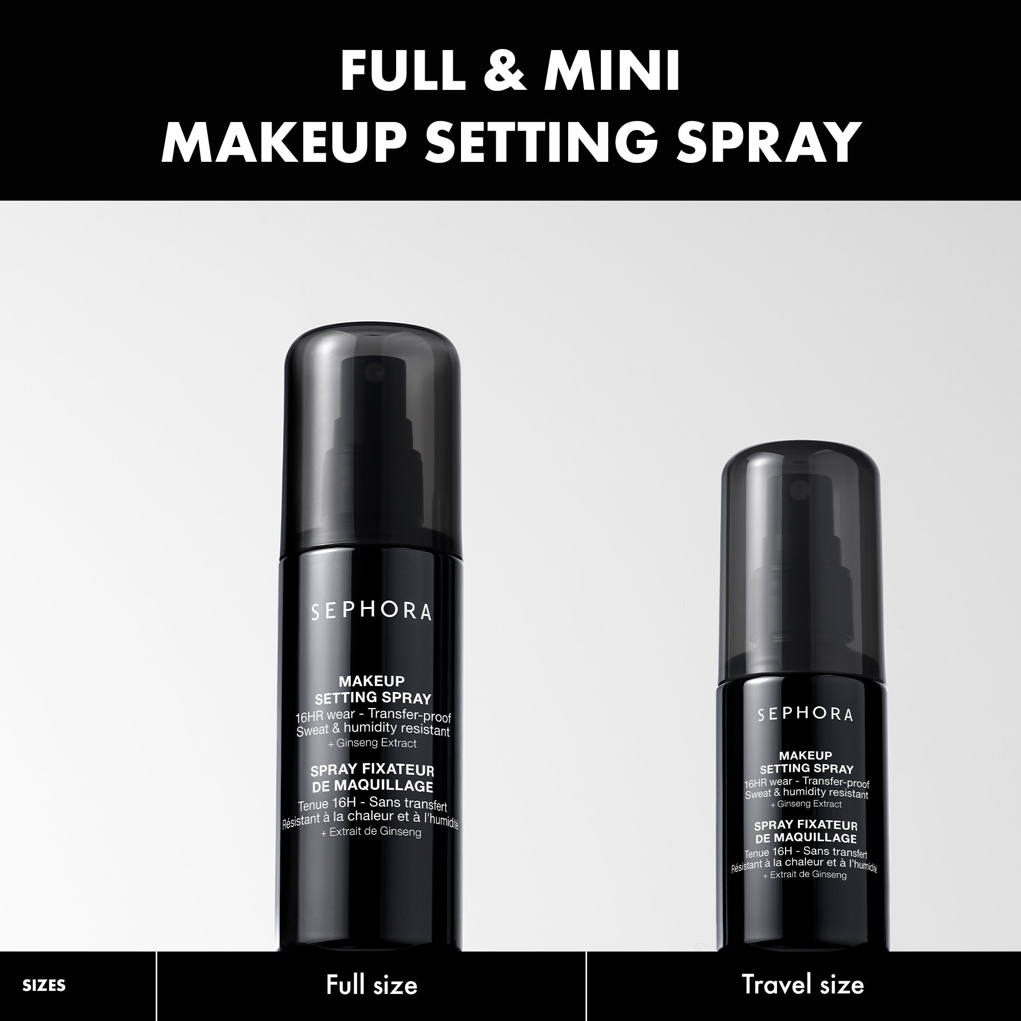 SEPHORA - MINI Spray Fixateur de Maquillage Ginseng - 40ml