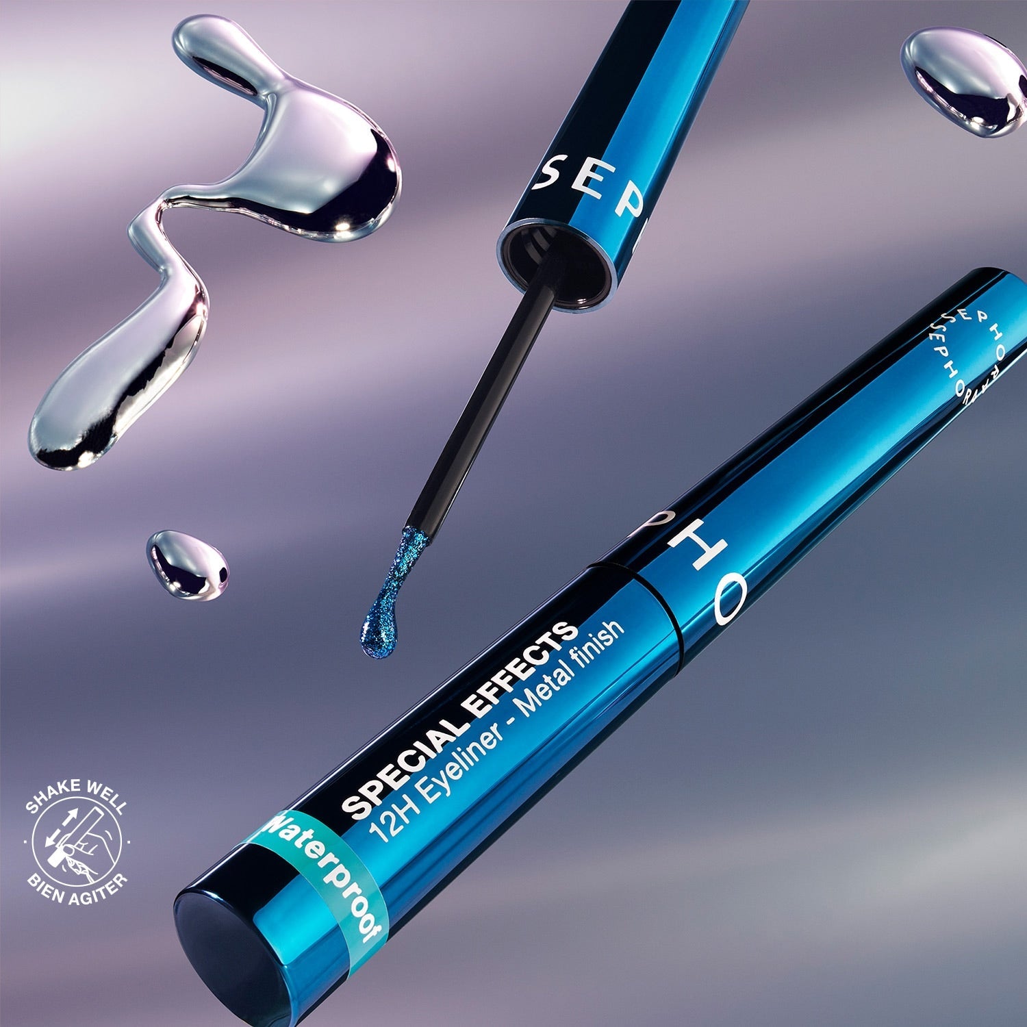 SEPHORA -SPECIAL EFFECTS 12H EYELINER - Fini métal- Réf 03 Jetstream blue