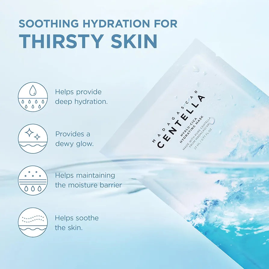 SKIN 1004 - Hyalu-Cica Hydrating Mask Pack ( 5pcs )