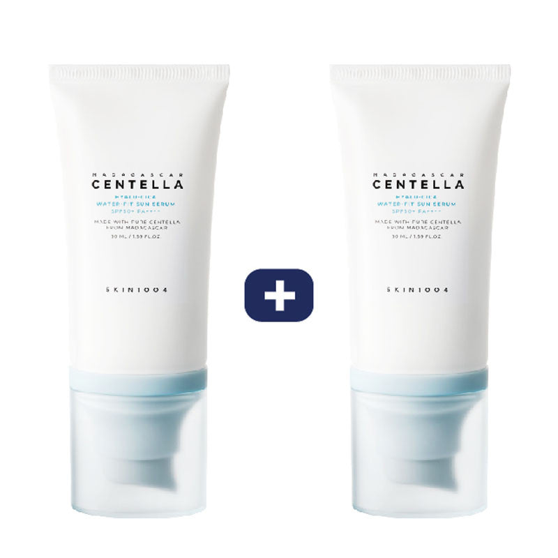 SKIN 1004 - Madagascar Centella Facial Sun Screen, Hyalu-Cica Water-Fit Sun Serum 2x50ml Twin Pack (2pcs)