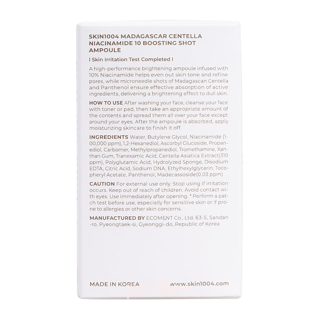 SKIN 1004 - Madagascar Centella Niacinamide 10 Boosting Shot Ampoule - 30ml
