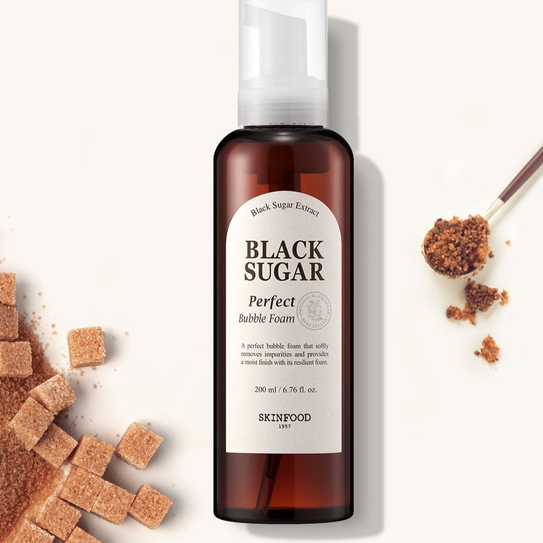 SKINFOOD - Black Sugar Perfect Bubble Foam - 200ml