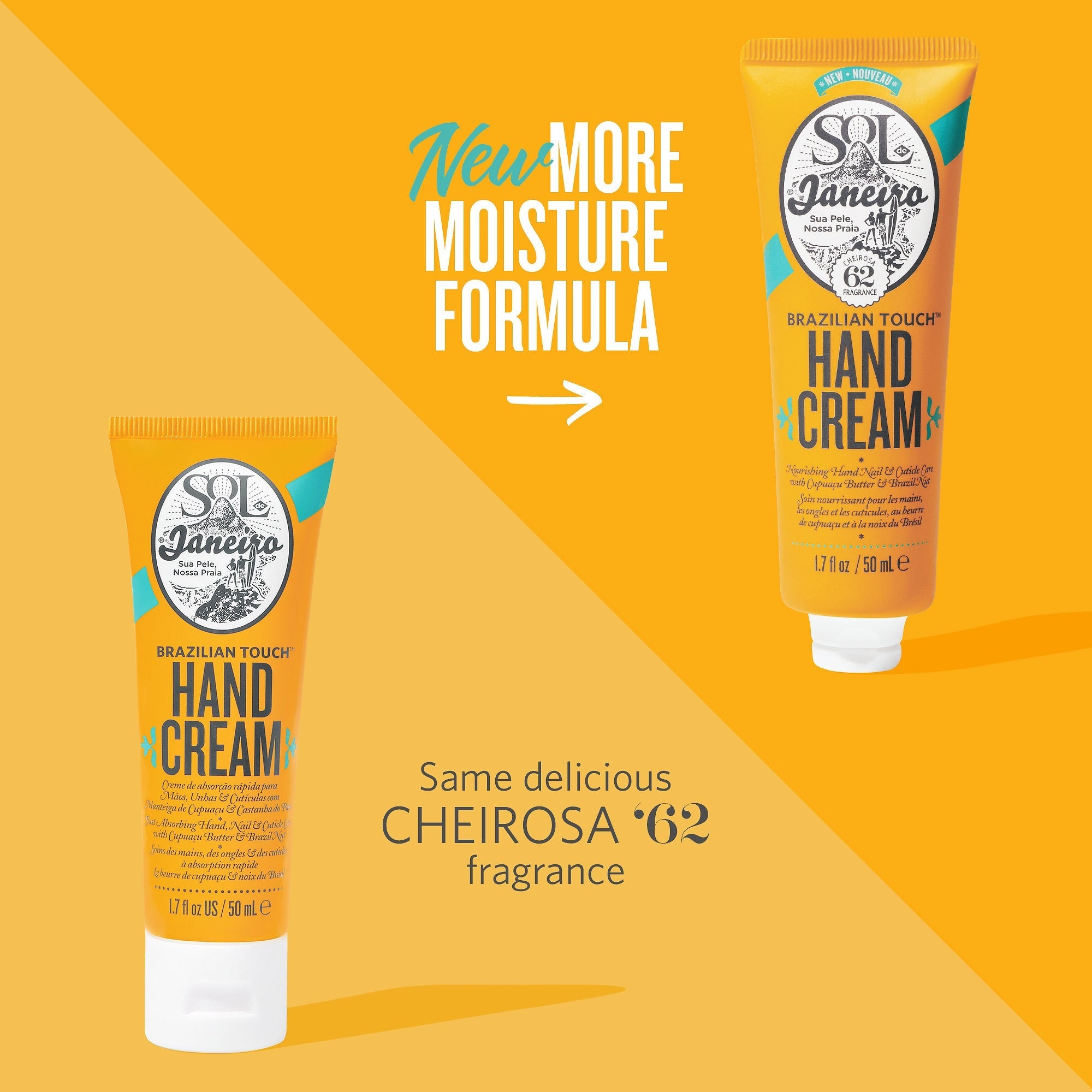 SOL DE JANEIRO - Crème pour les mains Touche Brésilienne, Brazilian Touch - 50ml