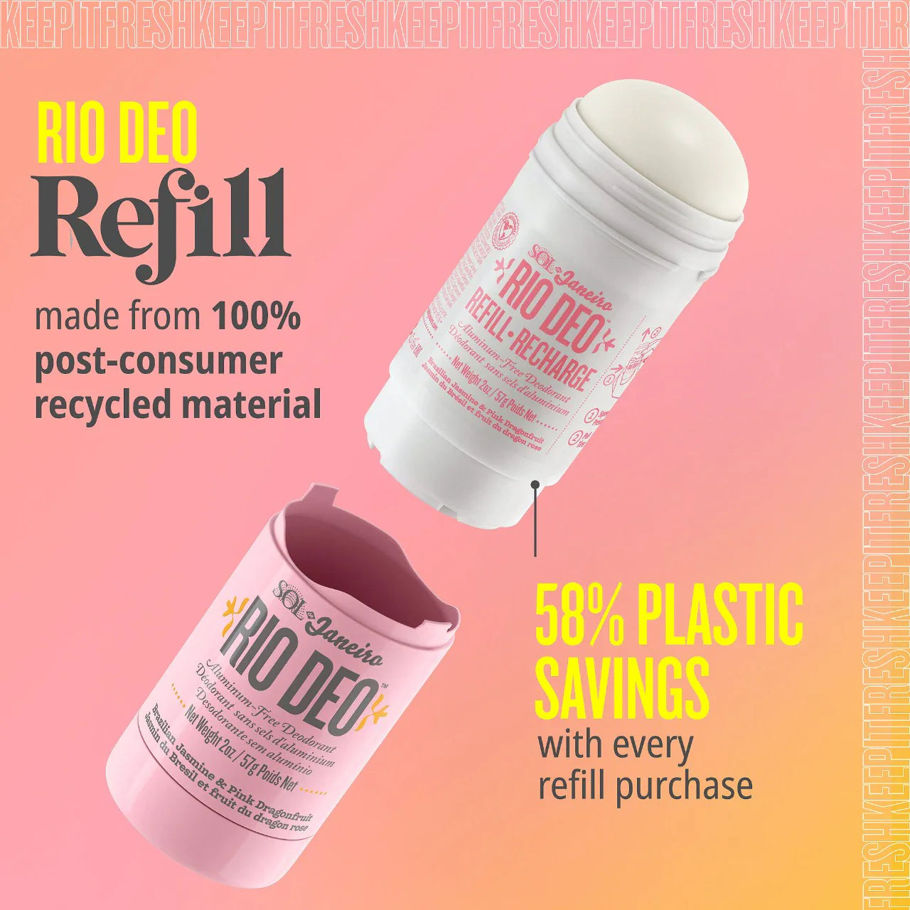 SOL DE JANEIRO - Rio Déo '68
stick déodorant solide sans sels d'aluminium 57g