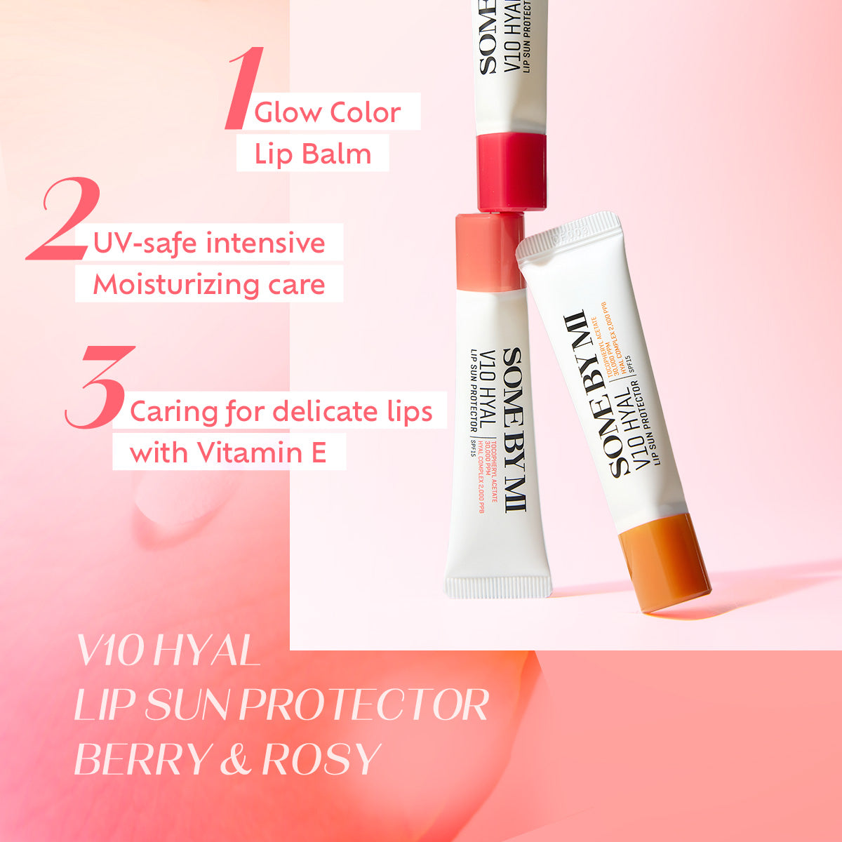 SOME BY MI - V10 Hyal Lip Sun Protector SPF15 - réf Berry 7ml