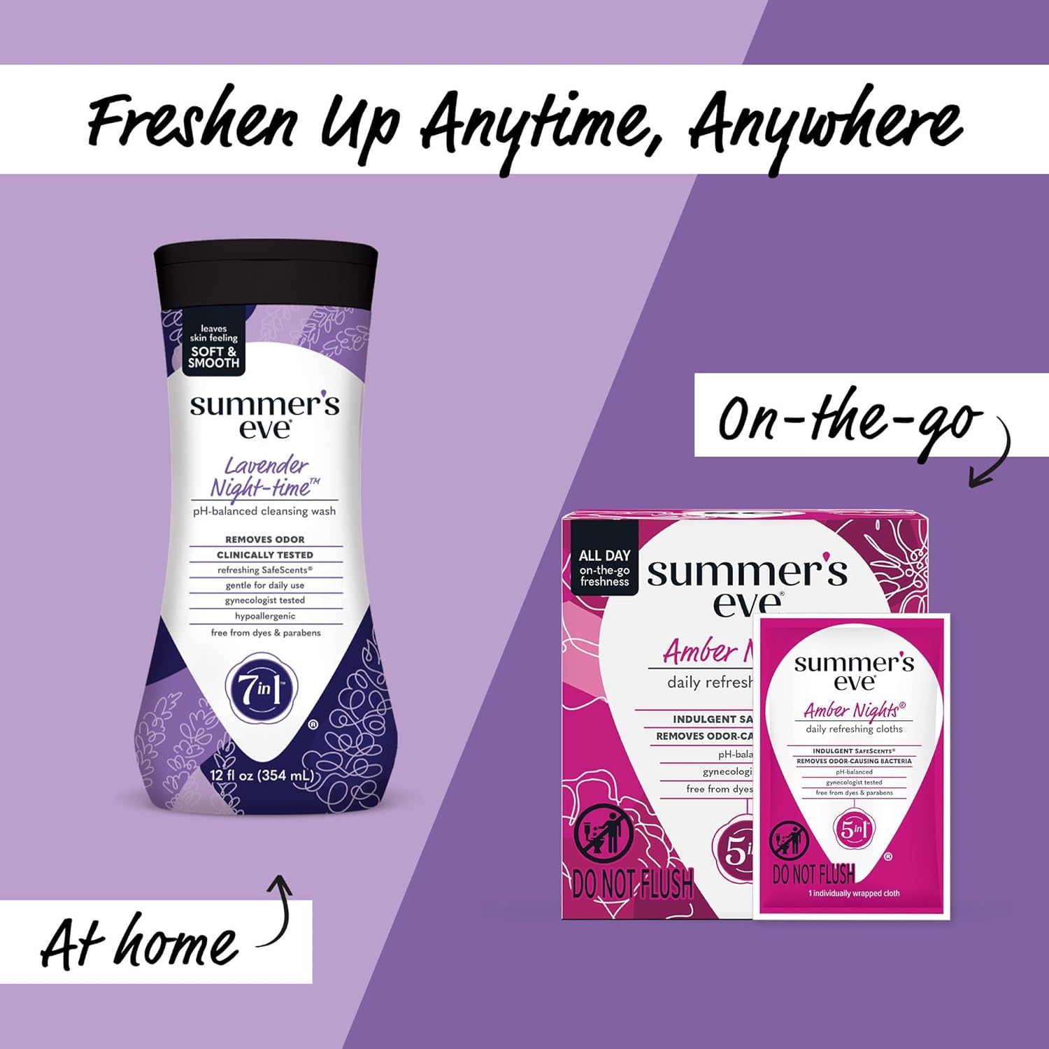 Summer's Eve - Cleansing Wash Lavender Night-time Daily Refreshing All Over Feminine Body Wash - 354ml