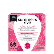 Summer's Eve - Lingettes nettoyantes individuelles 5 en 1 - réf  Sheer Floral (16pcs )
