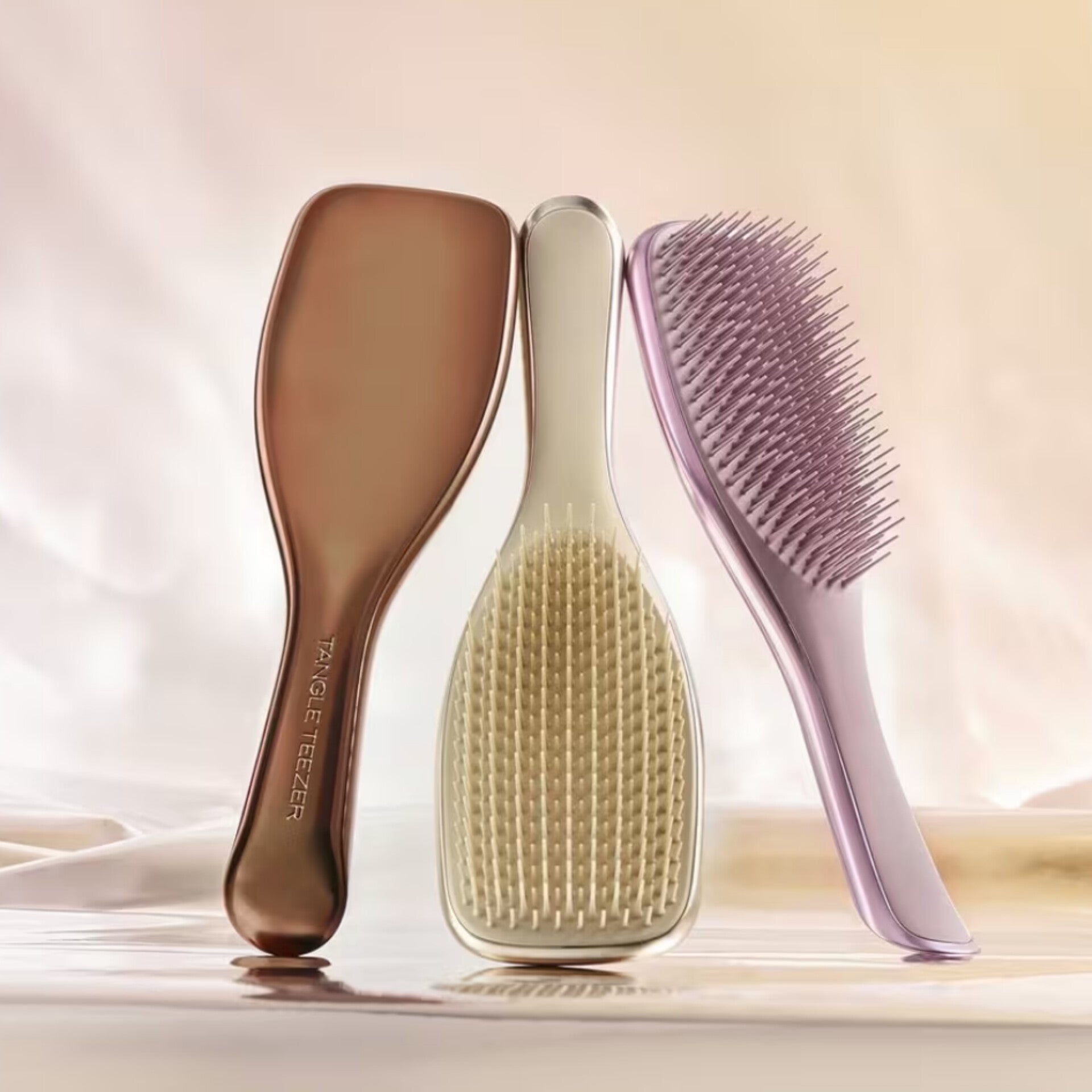 TANGLE TEEZER - The Ultimate Detangler Chrome Brush - réf Champagne Gold