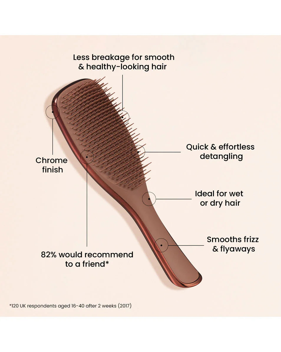 TANGLE TEEZER - The Ultimate Detangler Chrome Brush - réf Choc Bronze