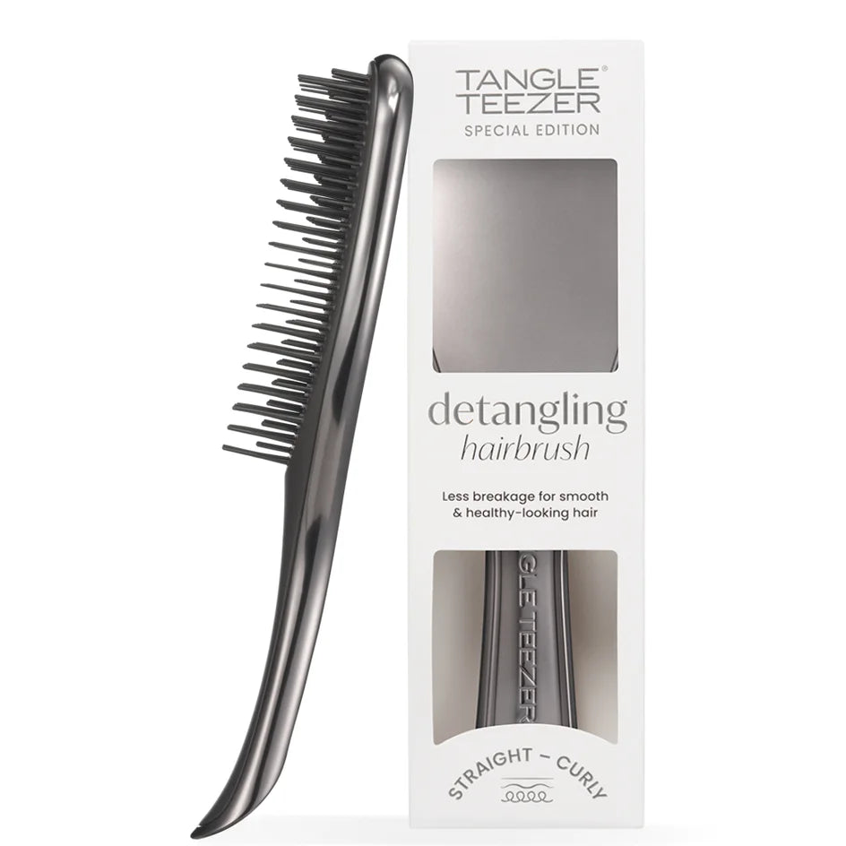 TANGLE TEEZER - The Ultimate Detangler Chrome Brush - réf Midnight Siver