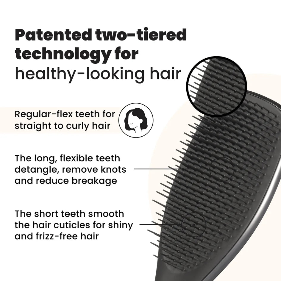 TANGLE TEEZER - The Ultimate Detangler Chrome Brush - réf Midnight Siver