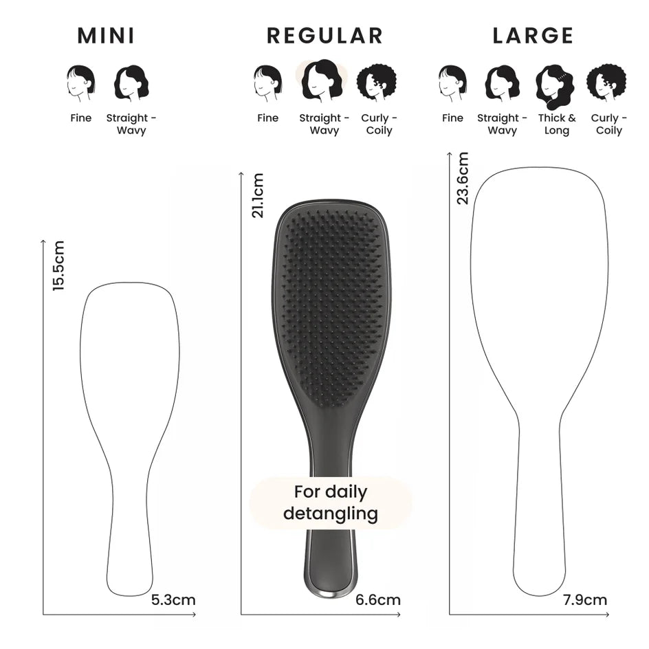 TANGLE TEEZER - The Ultimate Detangler Chrome Brush - réf Midnight Siver