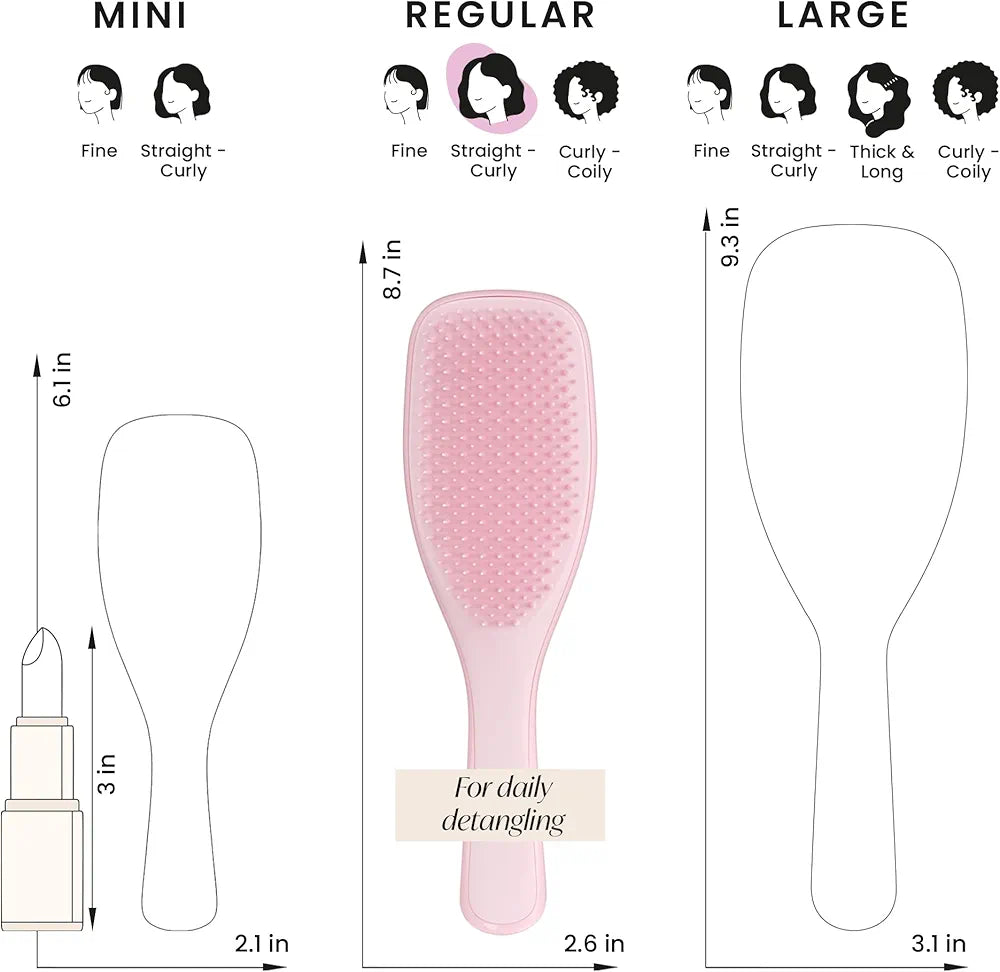 TANGLE TEEZER - Wet Detangling Hairbrush - réf Pink/ Pink