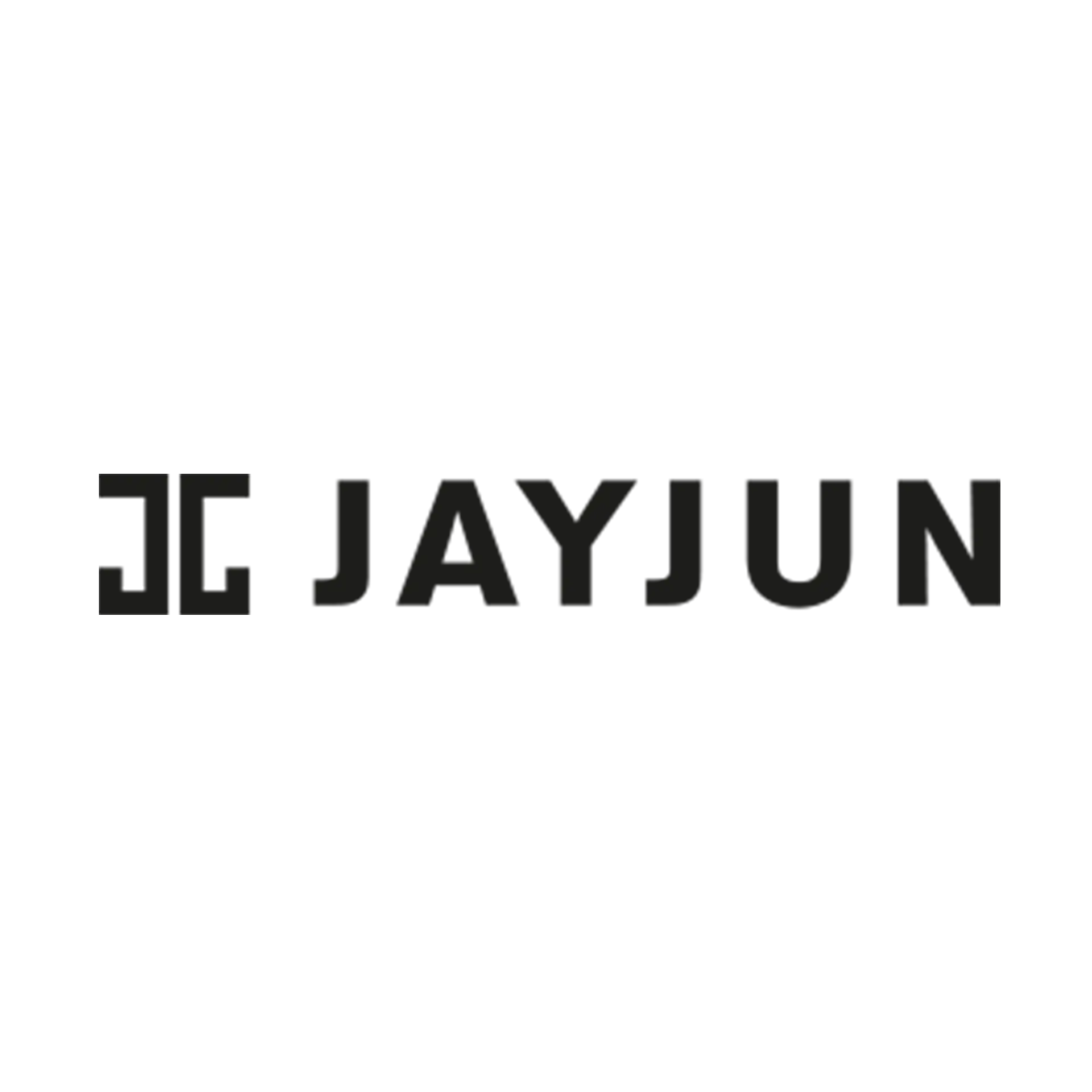 Texte du logo « jayyun » gris foncé.
