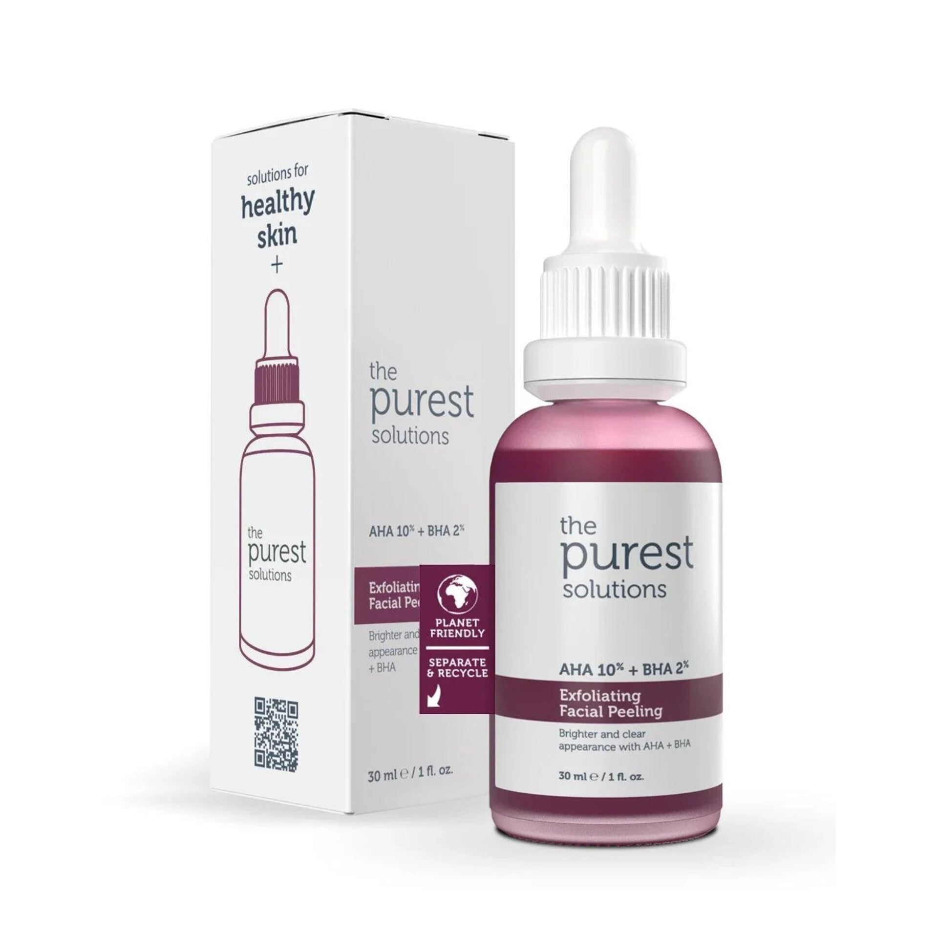 THE PUREST SOLUTIONS - AHA 10% + BHA 2% Peeling Solution - 30ml