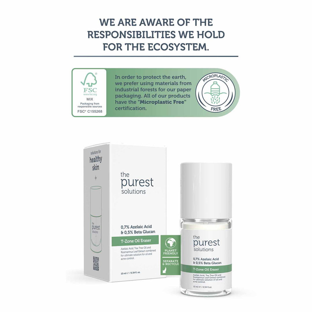 THE PUREST SOLUTIONS - Azelaic Acid 0,7%+ 0,5% Beta Glucan T-Zone Oil Eraser - 10ml