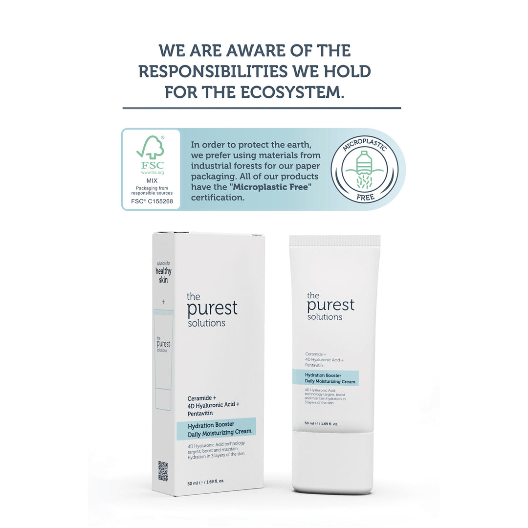 THE PUREST SOLUTIONS - Hydration Booster Daily Moisturizing Cream - Ceramide + 4D Hyaluronic Acid + Pentavitin - 50ml