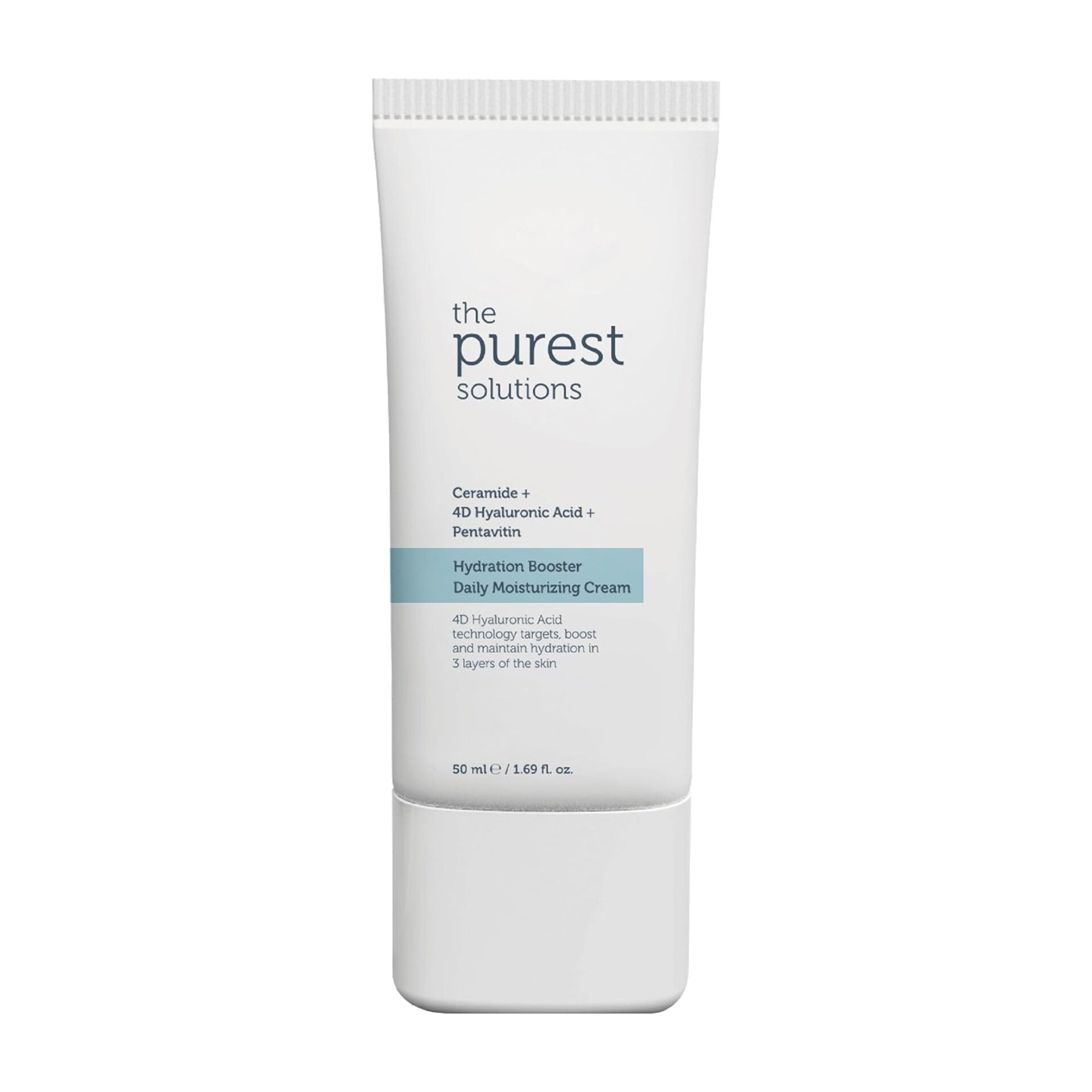 THE PUREST SOLUTIONS - Hydration Booster Daily Moisturizing Cream - Ceramide + 4D Hyaluronic Acid + Pentavitin - 50ml